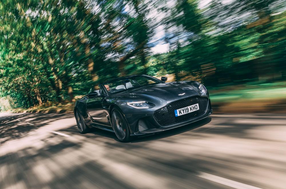 Aston Martin DBS Volante 2019 front right panning