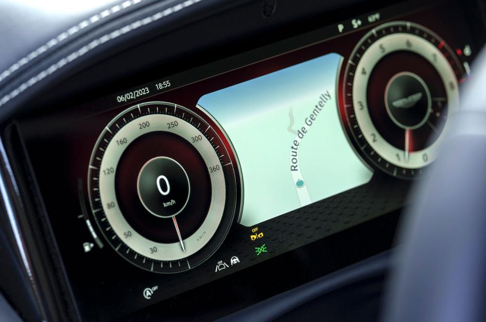 Aston Martin DB12 interior driver display
