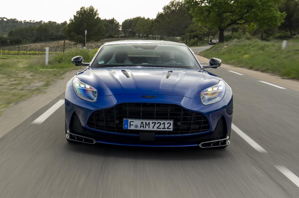 Aston Martin DB12 driving front