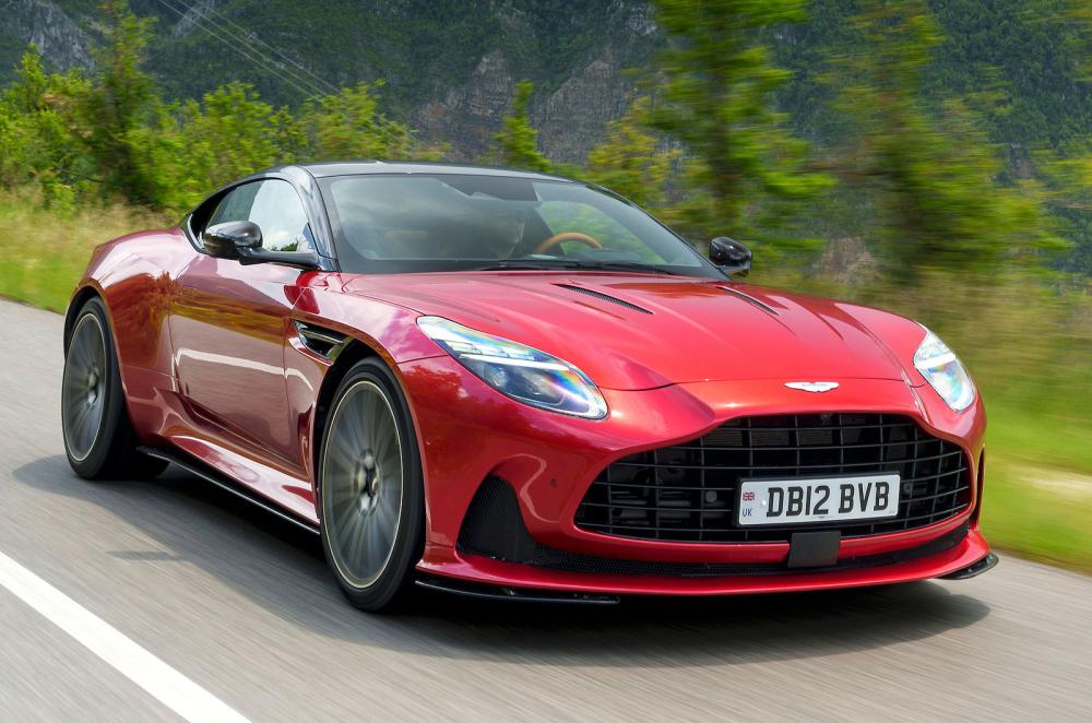 Aston Martin DB12 front right driving