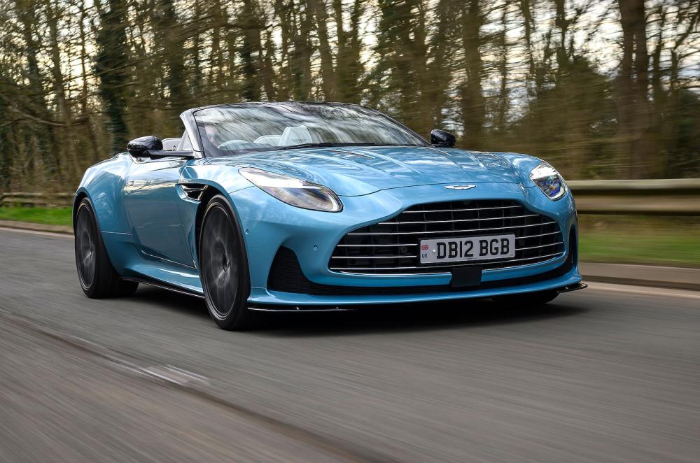 Aston Martin DB12 Volante front right driving