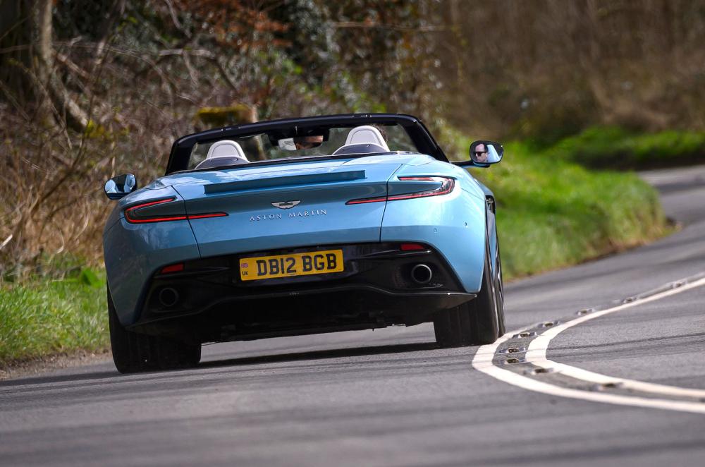Aston Martin DB12 Volante rear cornering