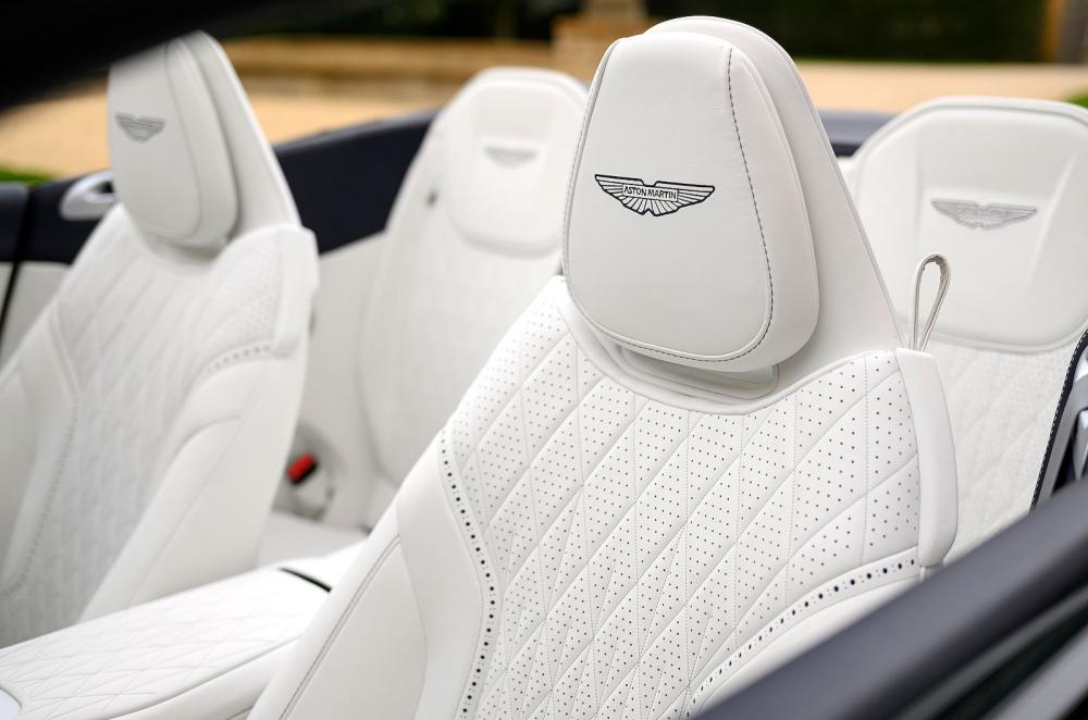 Aston Martin DB12 Volante seats detail
