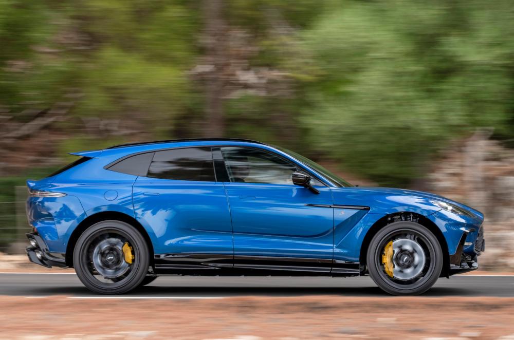 Aston Martin DBX driving right