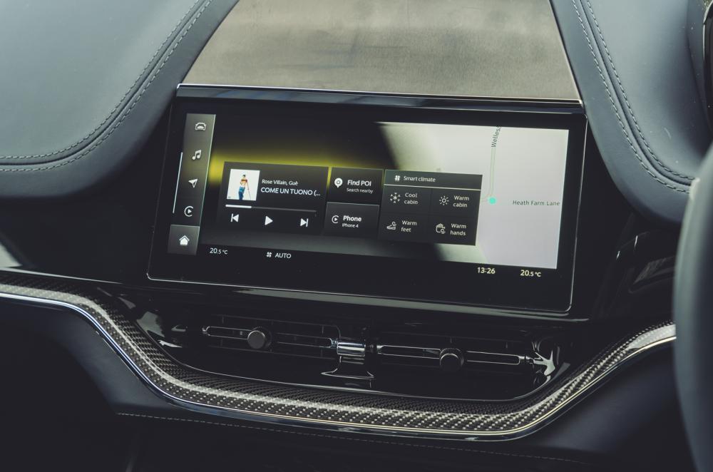 Aston Martin DBX infotainment touchscreen