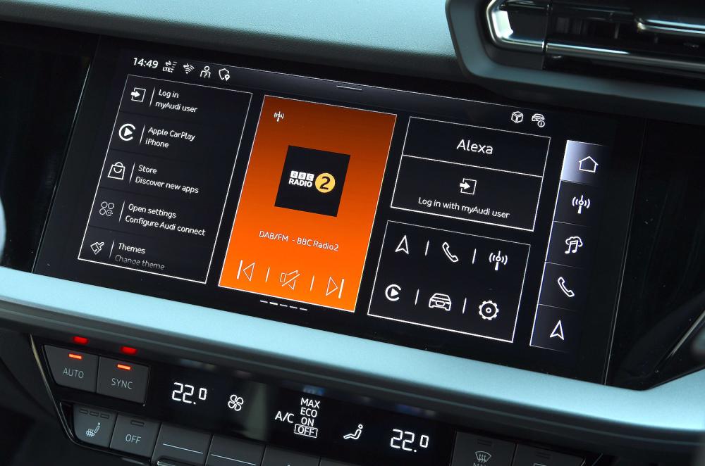 Audi A3 infotainment touchscreen