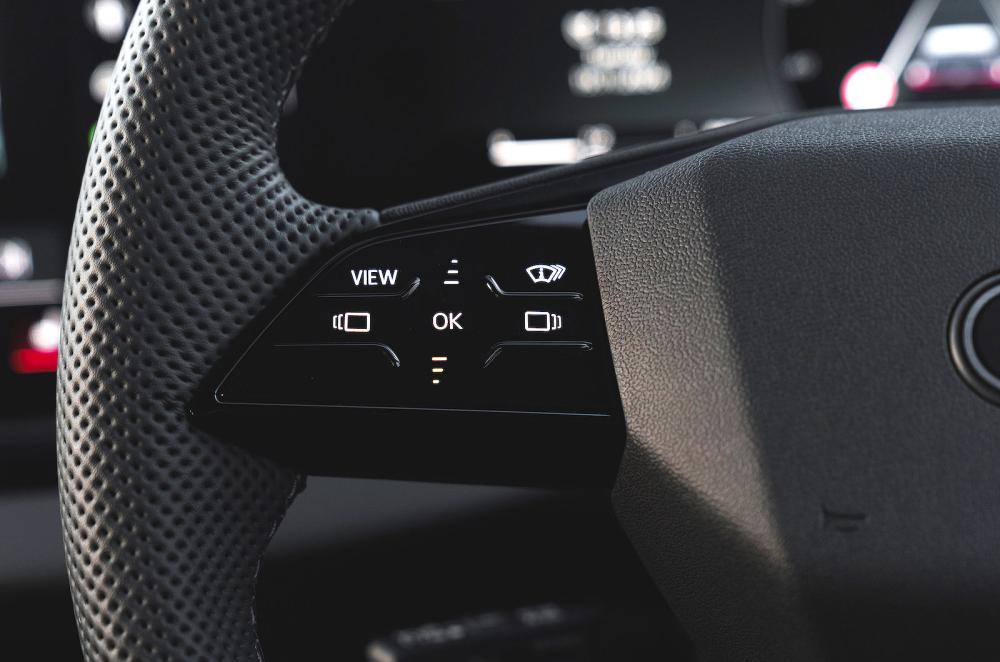 Audi A5 steering wheel detail