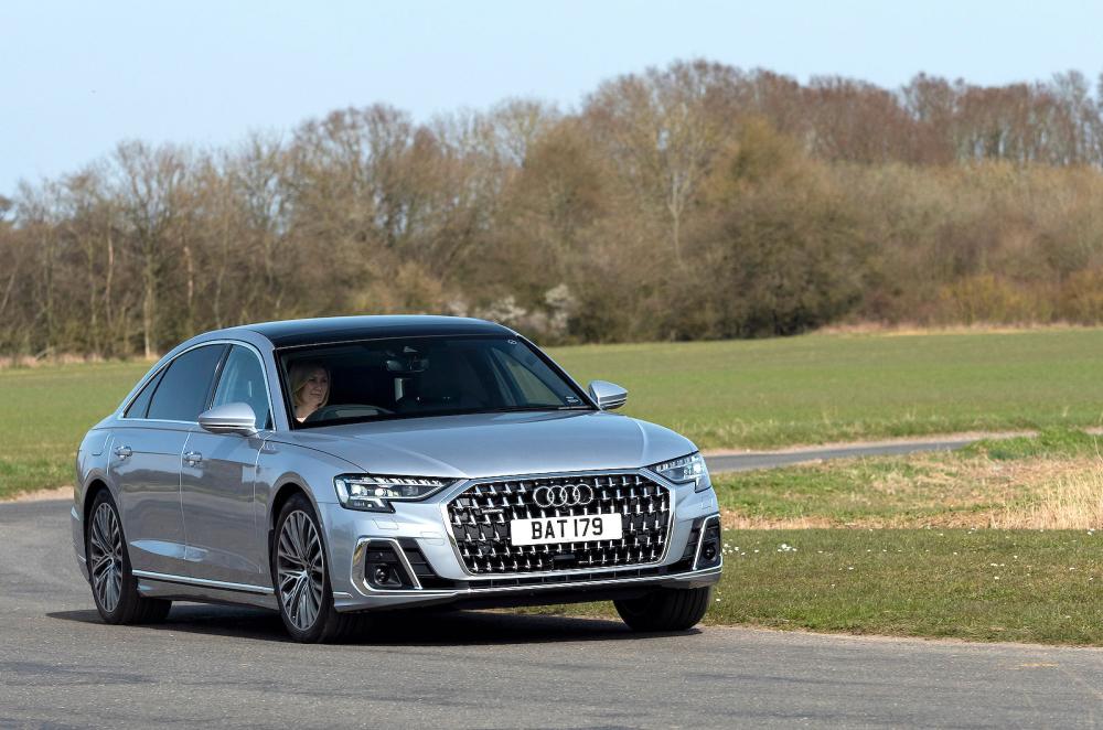 Audi A8 front cornering