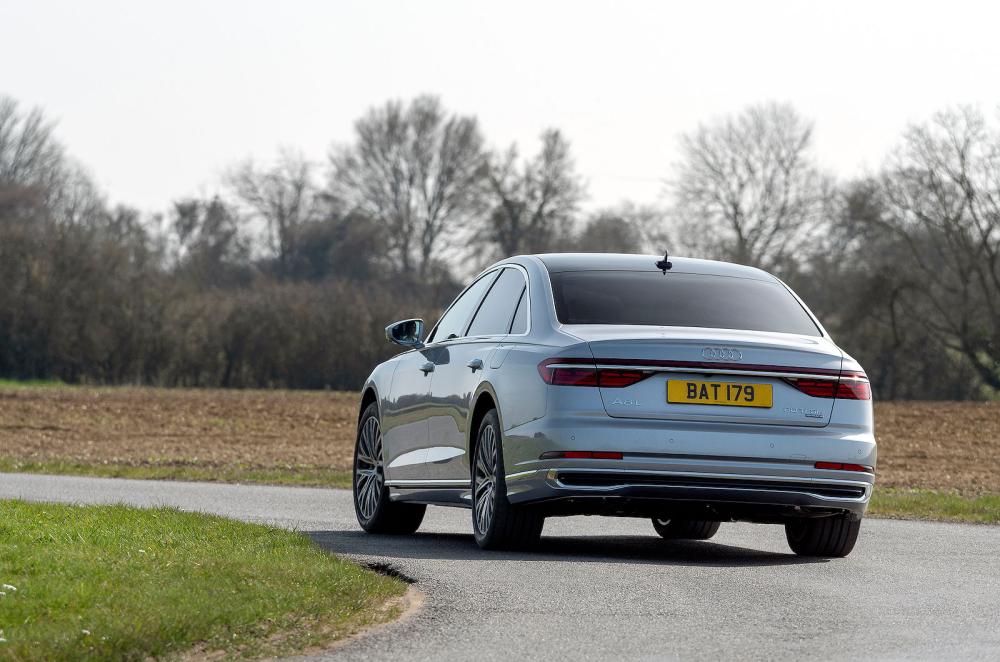 Audi A8 rear cornering