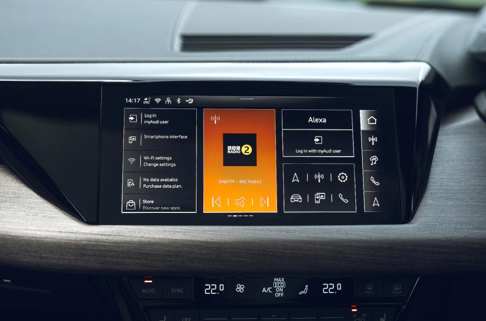 Audi e-tron GT infotainment touchscreen