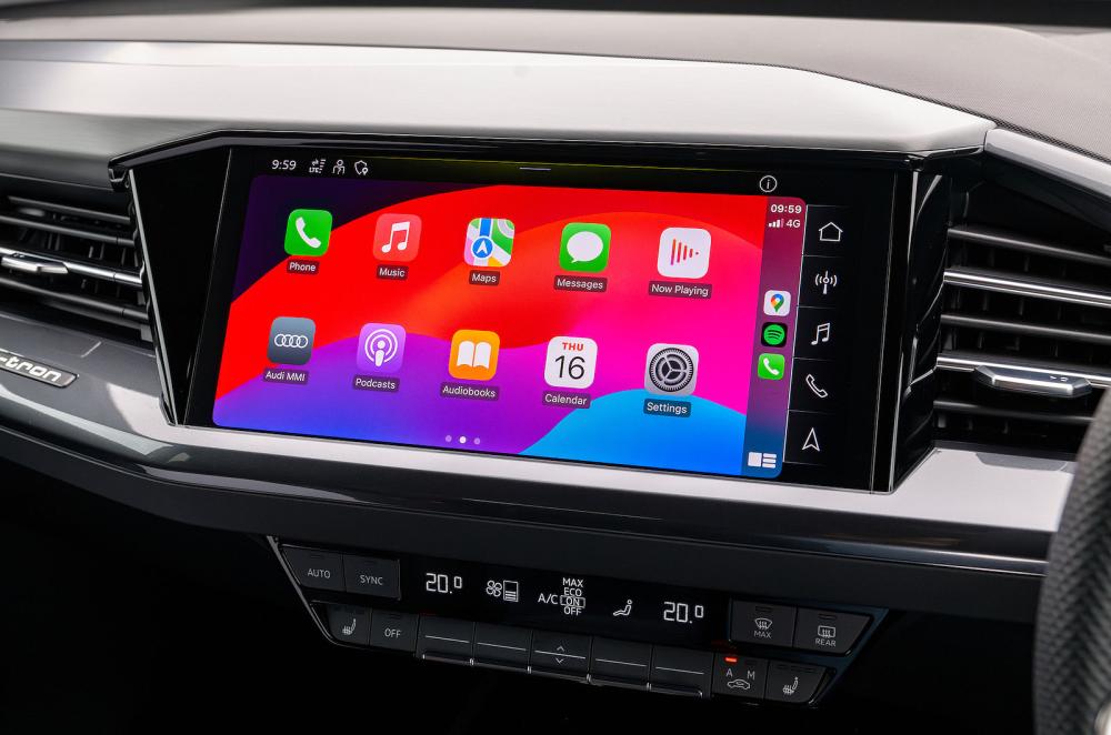 Audi Q4 e-tron infotainment touchscreen
