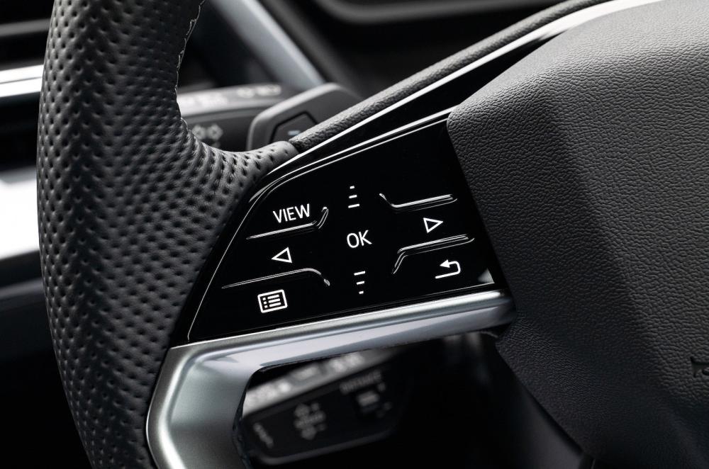 Audi Q4 e-tron steering wheel detail