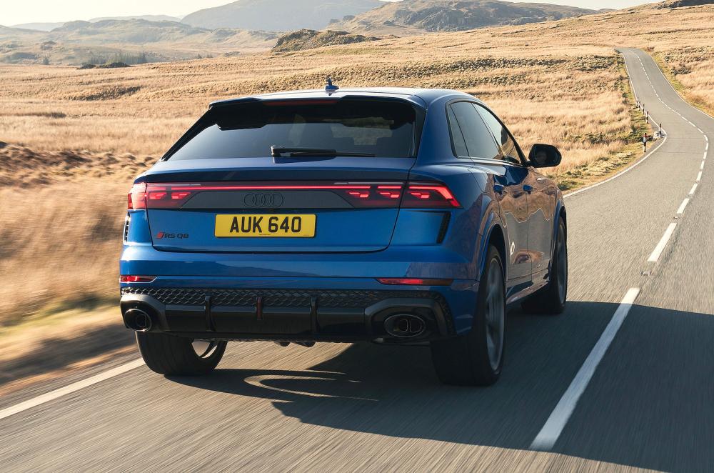 Audi RS Q8 rear right driving