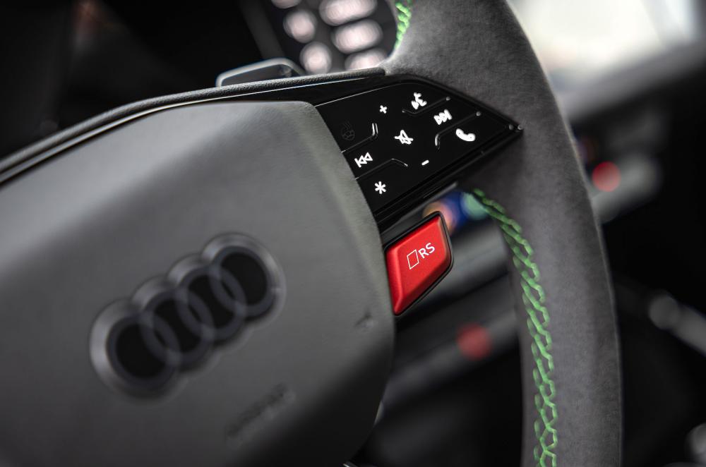 Audi RS3 steering wheel detail