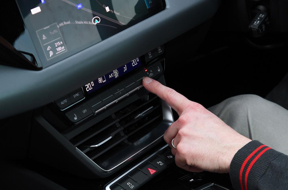 Audi E-tron GT climate controls