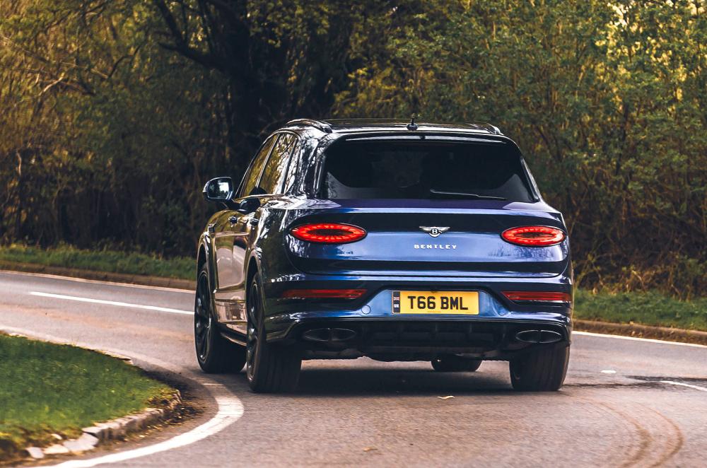 Bentley Bentayga rear cornering