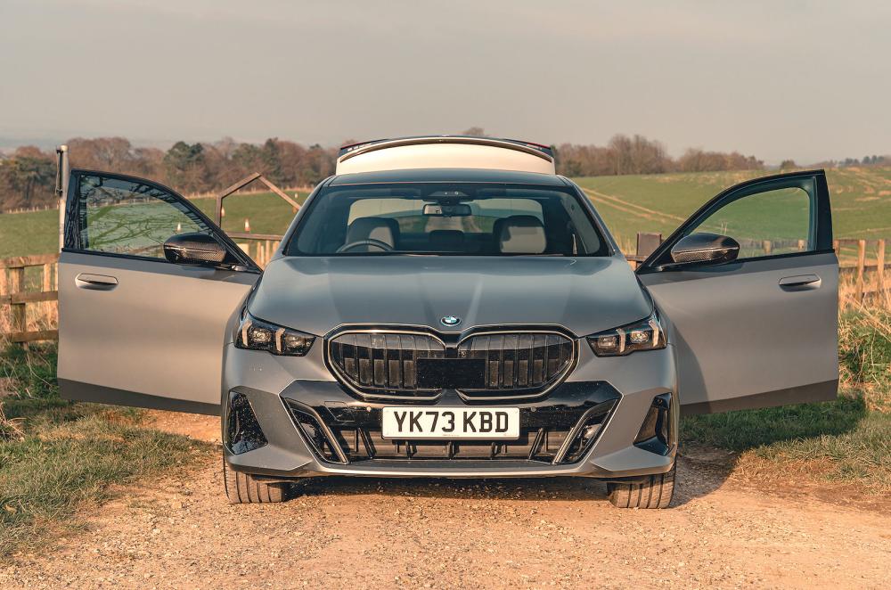 BMW 5 Series front static doors open