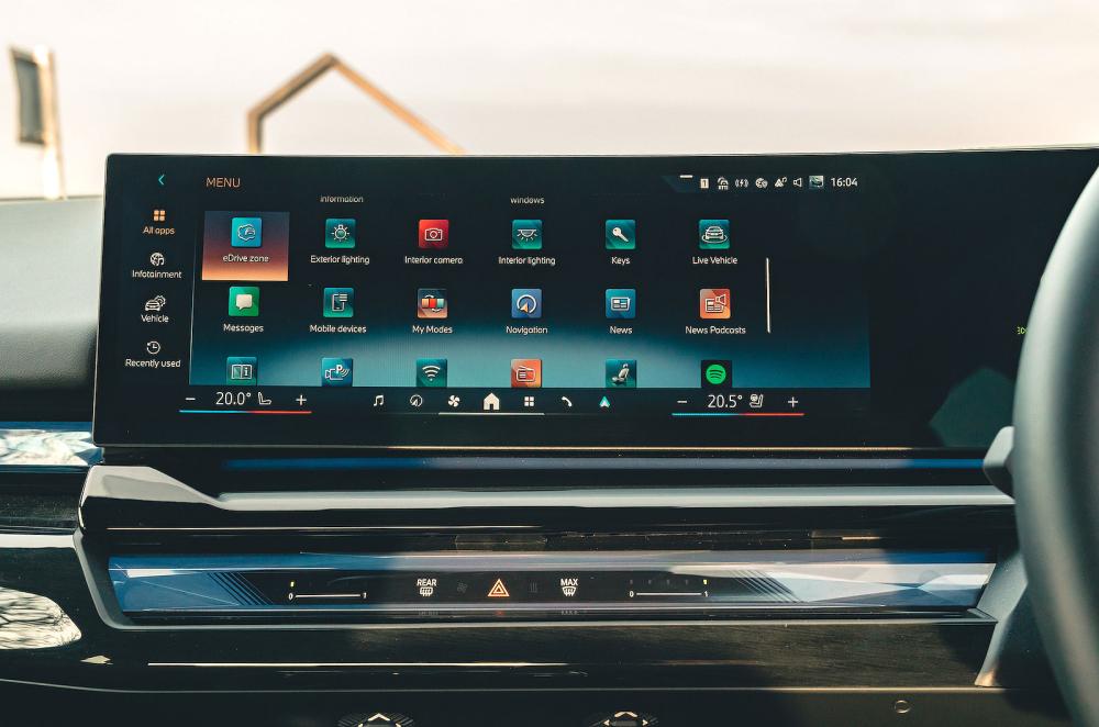 BMW 5 Series infotainment touchscreen