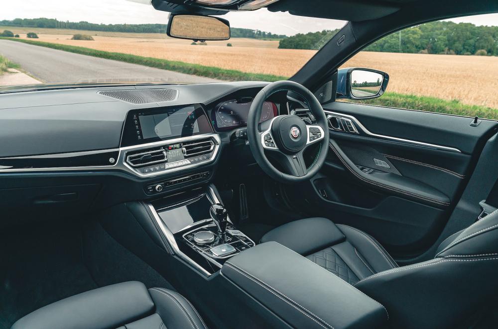 BMW Alpina B4 Gran Coupe interior front seats