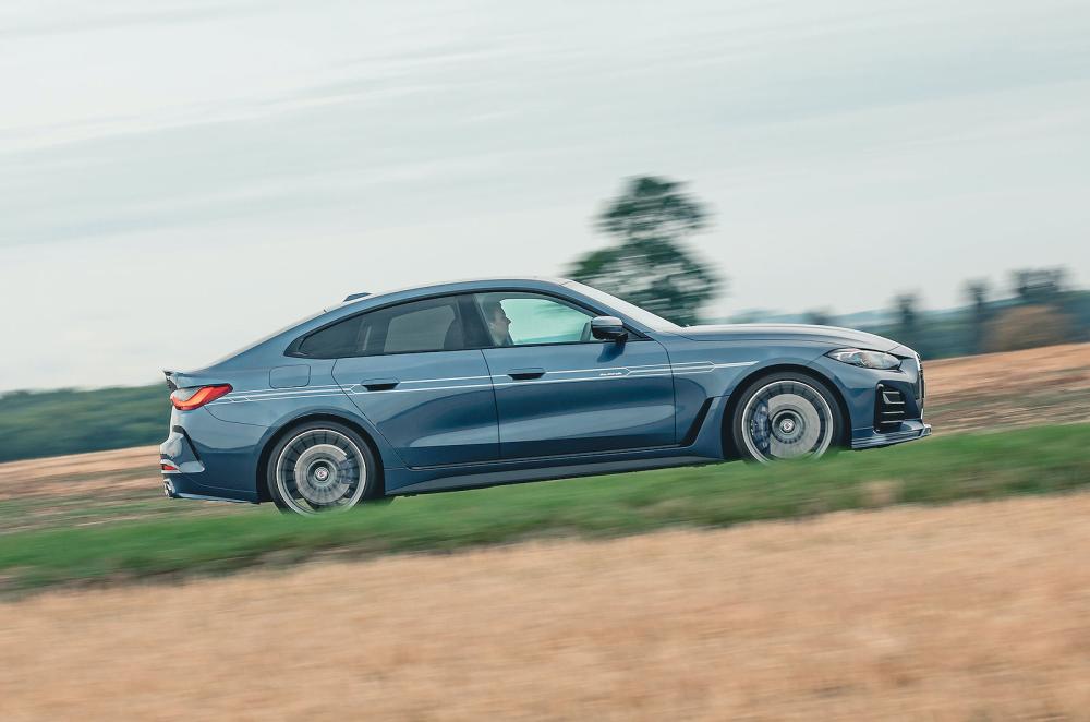 BMW Alpina B4 Gran Coupe right tracking