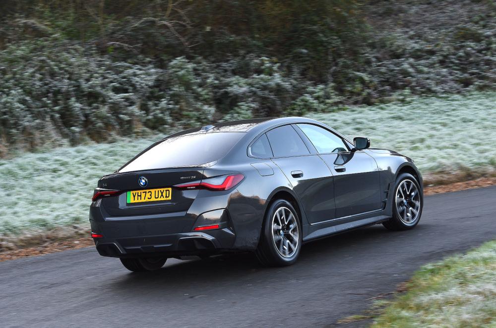 BMW i4 rear cornering