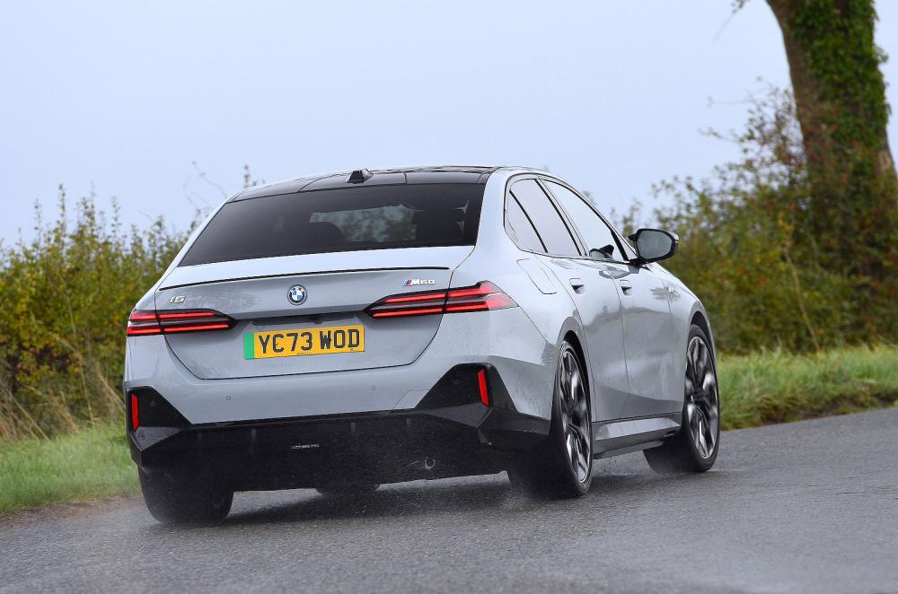 BMW i5 rear cornering