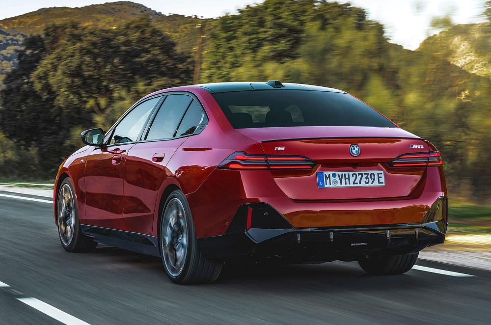 BMW i5 rear left driving