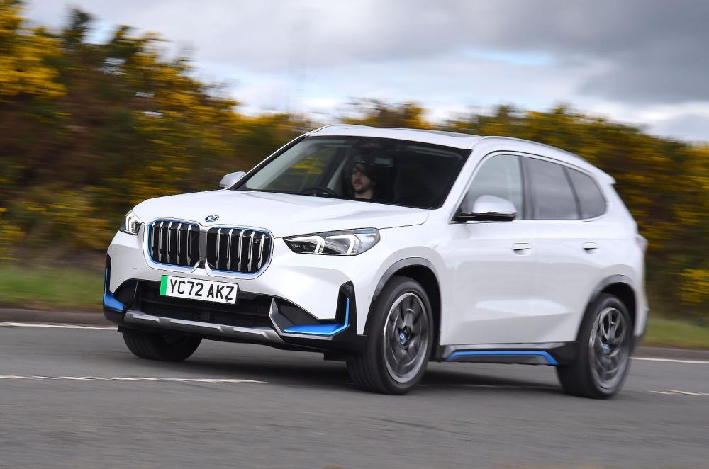 BMW iX1 front left driving