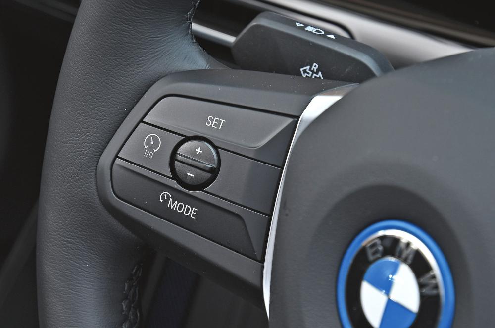 BMW iX1 steering wheel detail