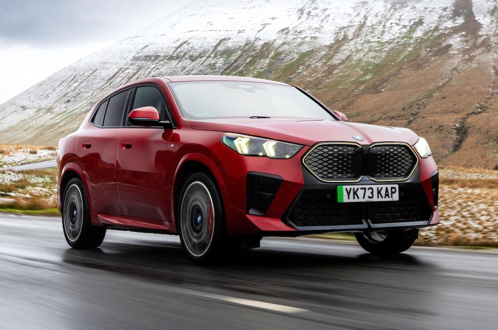 BMW iX2 front right driving