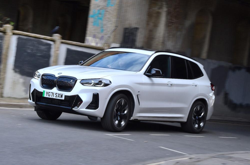BMW iX3 front left driving