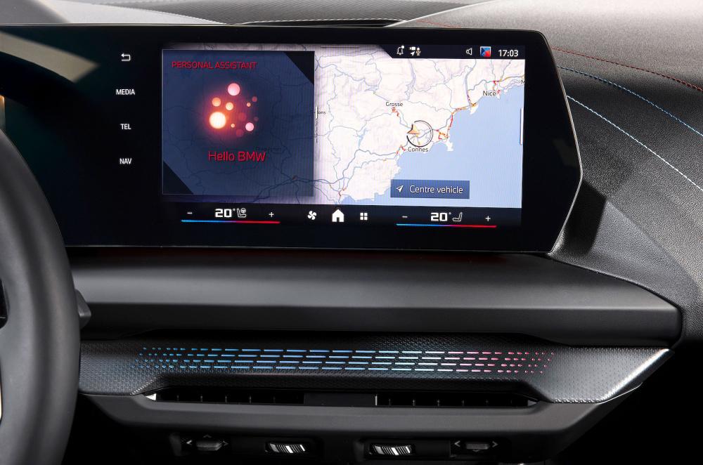 BMW M135 infotainment touchscreen