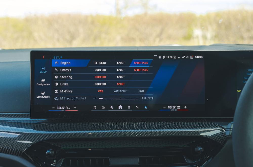 BMW M4 infotainment touchscreen