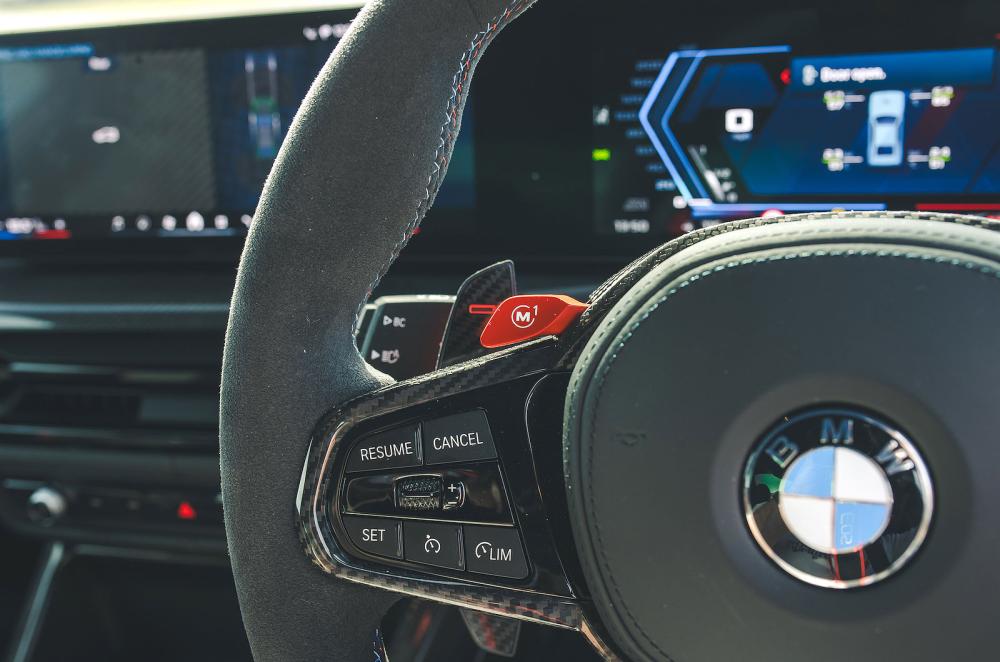 BMW M4 steering wheel detail