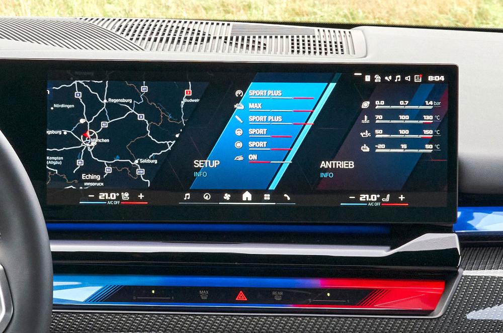 BMW M5 infotainment touchscreen