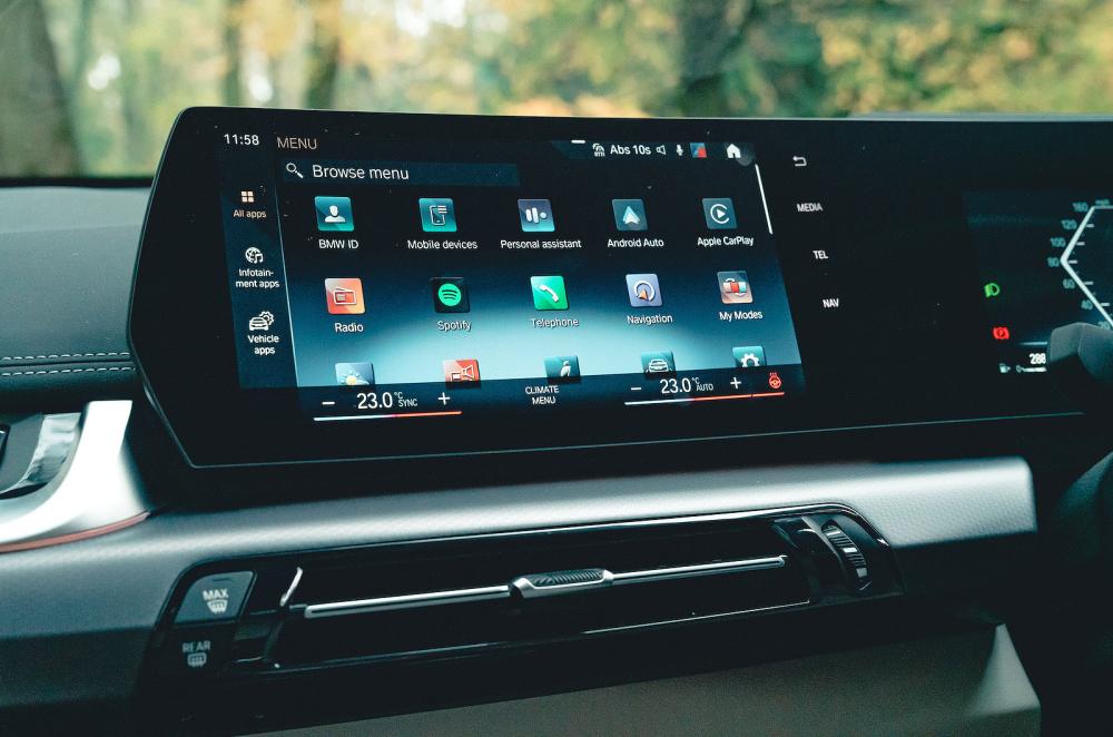 BMW X1 infotainment touchscreen