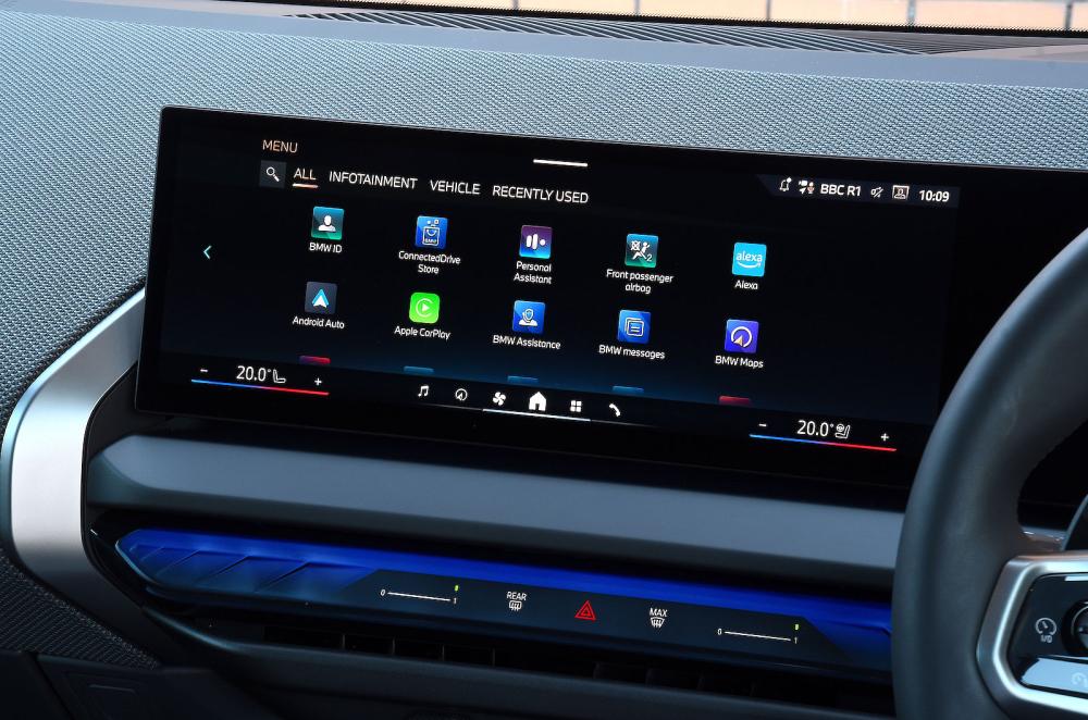 BMW X3 infotainment touchscreen