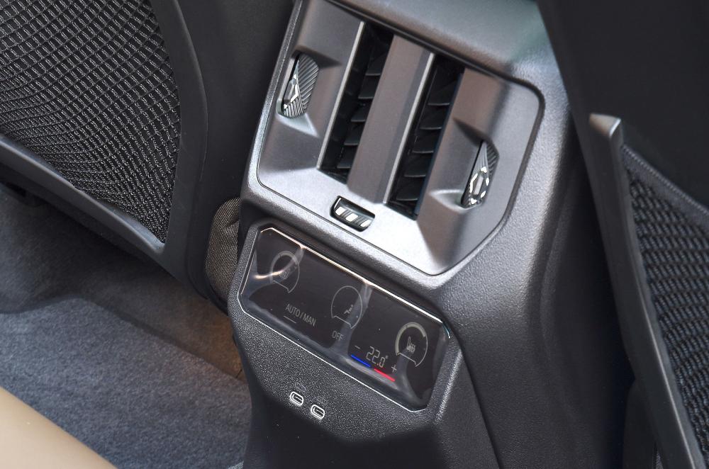BMW X3 rear interior detail