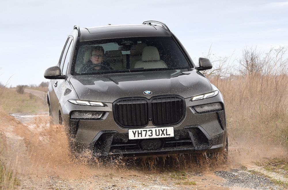 BMW X7 front driving off road