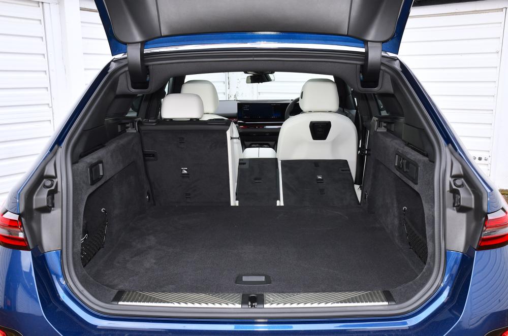 BMW i5 Touring boot with seats folded down