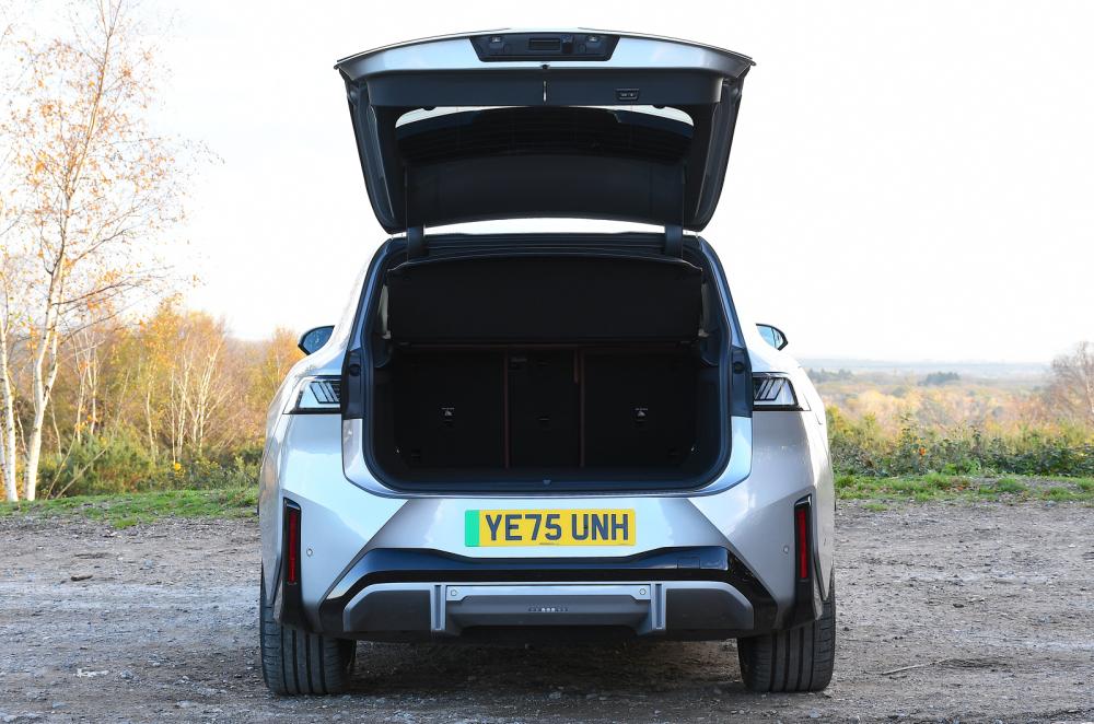 BMW iX3 rear with tailgate open