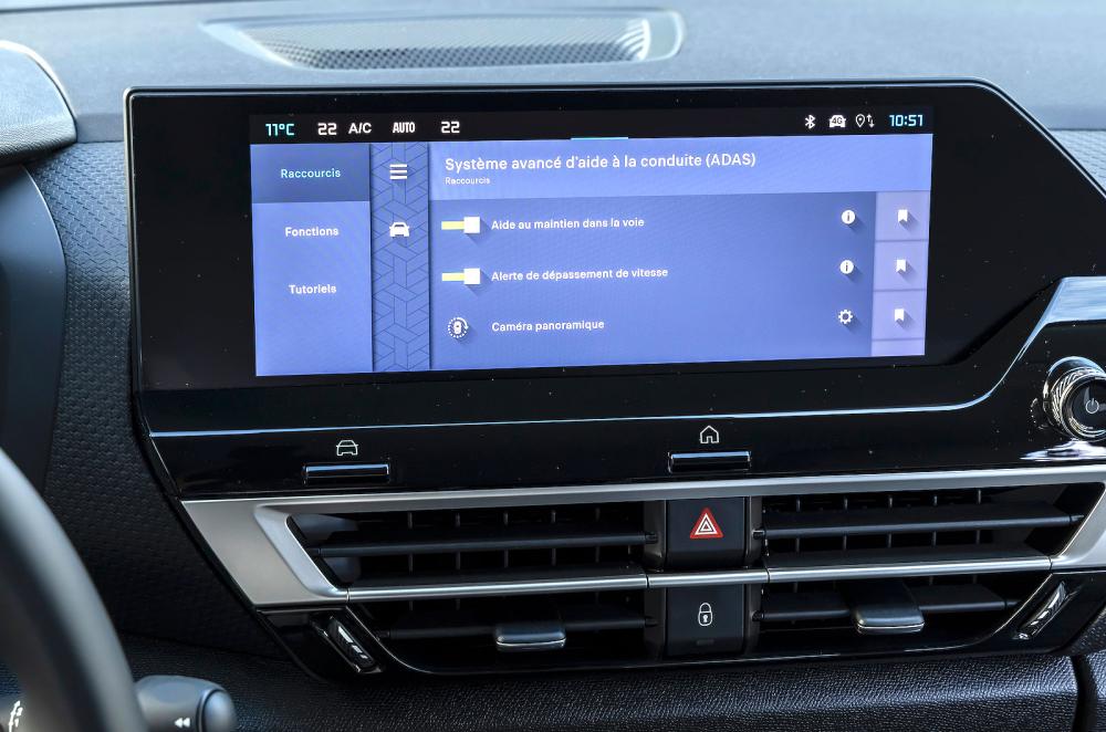 Citroen C4 infotainment touchscreen