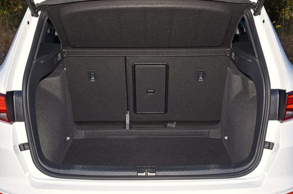 White Cupra Ateca boot open