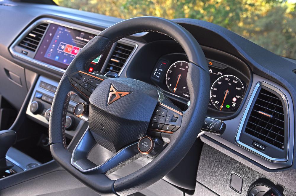 Cupra Ateca interior steering wheel