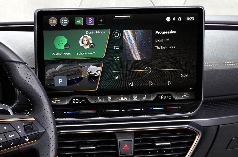 Cupra Leon infotainment touchscreen