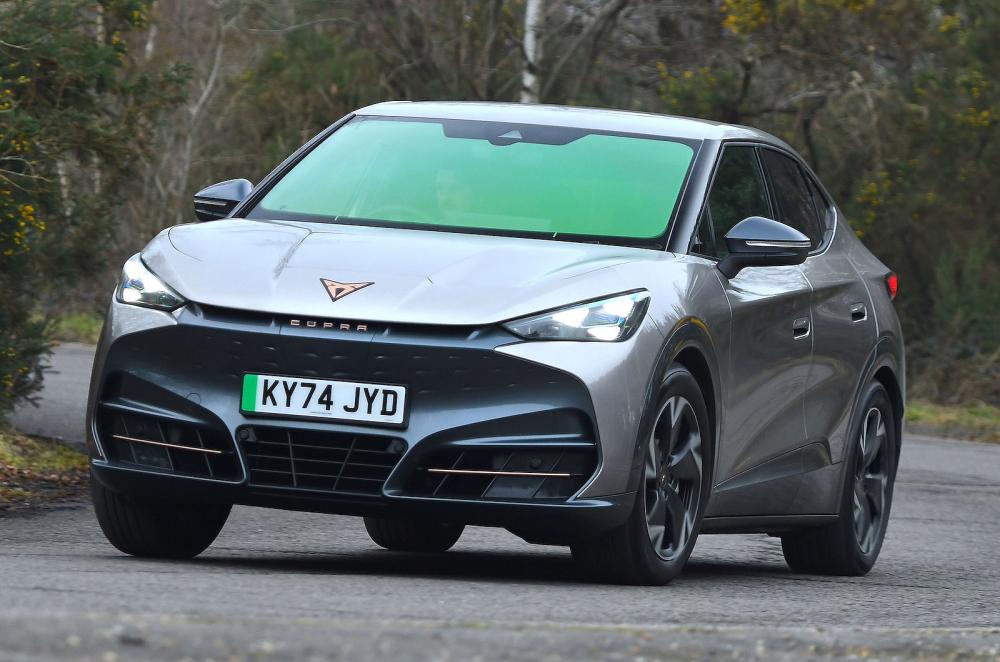 Cupra Tavascan front cornering