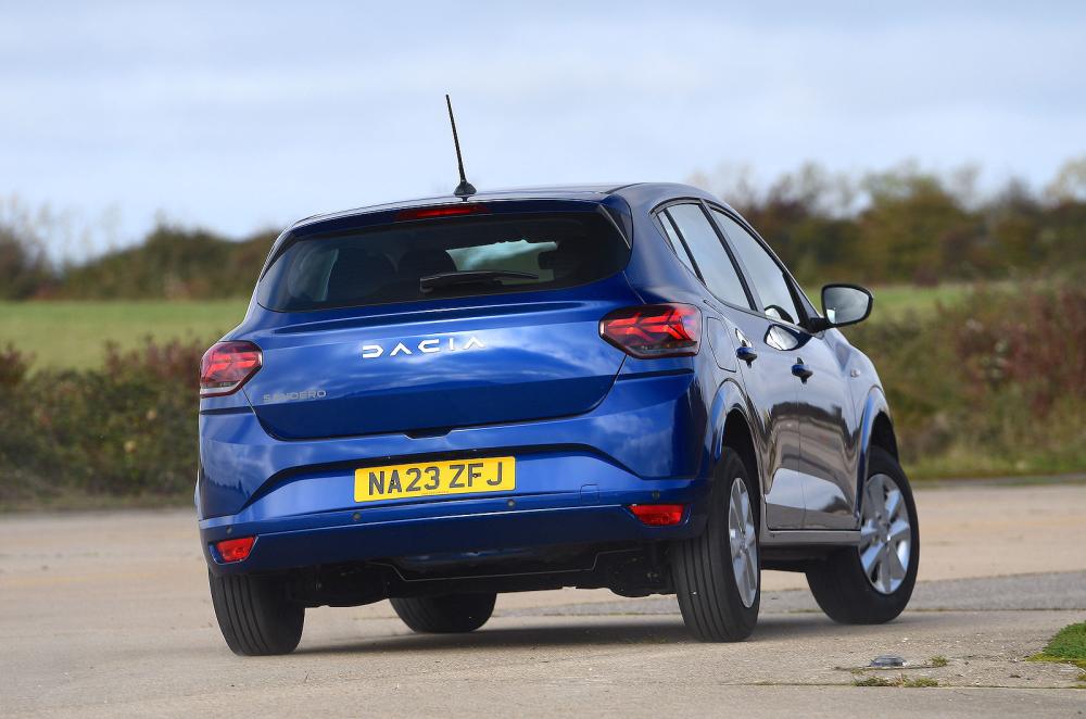 Dacia Sandero rear cornering