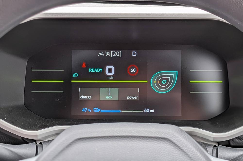 Dacia Spring Cargo driver's display