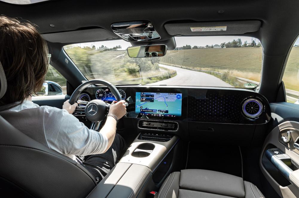 Dan Jones test driving Mercedes CLA