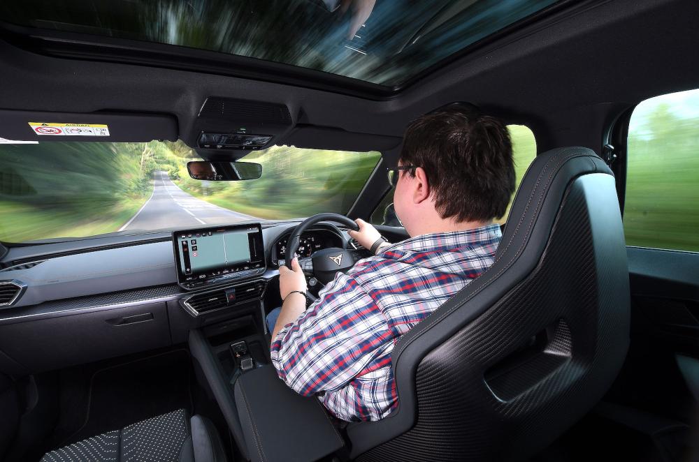 Darren Moss test driving Cupra Formentor